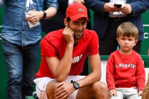 Novak Djokovic with son