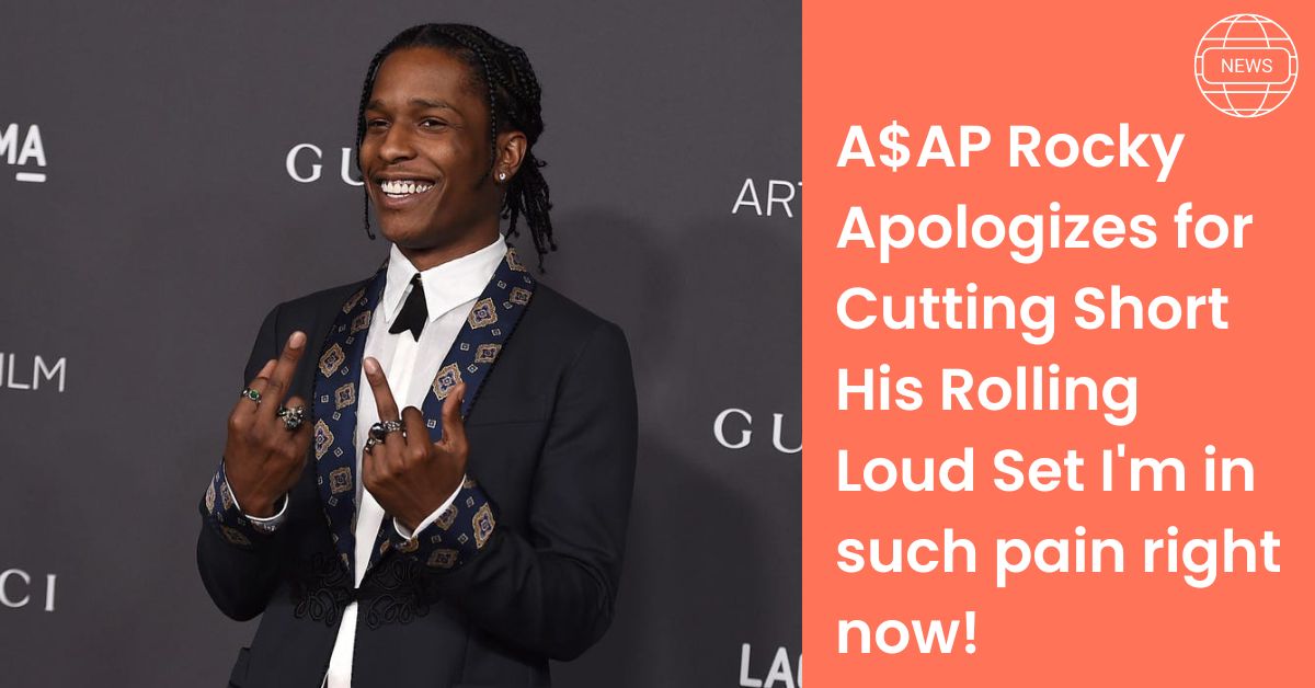 A$AP Rocky Apologizes for Cutting Short His Rolling Loud Set I'm in such pain right now!