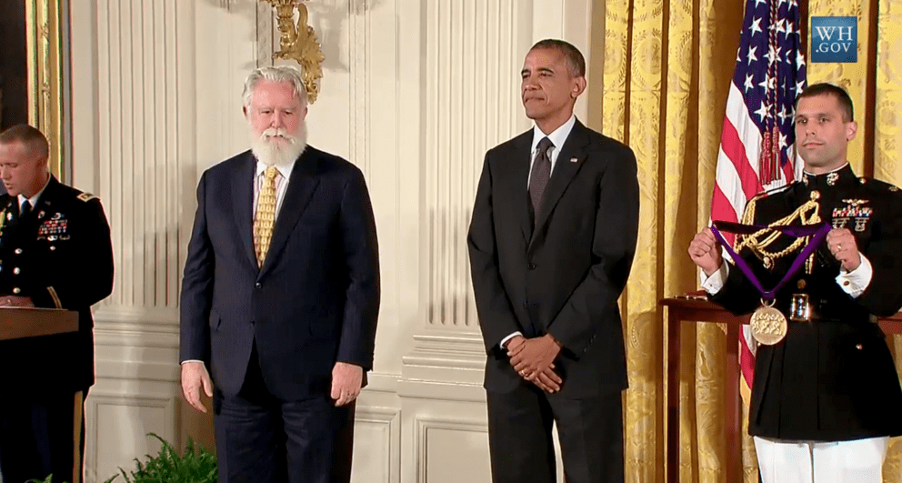 James Turrell with ex- president obama